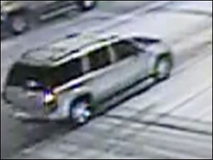 Police are seeking information about a silver, General Motors sport utility vehicle that they said followed Michael Macklin, Jr., from Club Ellyzees in downtown Toledo.