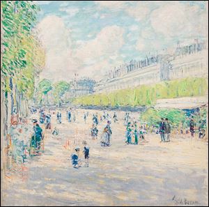 Childe Hassam, an American impressionist, depicted the Tuileries Garden in the late 1890s. The garden became Paris’ first public park in 1667. The orginal royal palace was torn down in 1883.