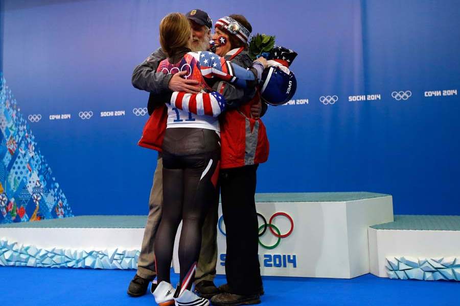 APTOPIX-Sochi-Olympics-Luge-Women-hamlin-and-parents