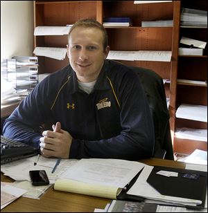 Bryan Gasser will coach tight ends and have a role in recruiting for the Rockets. He previously was director of high school relations and was confined to an office.