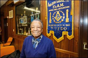 Carmen Williamson, 89, of Toledo’s Amazon Lodge can recall when church and lodge were the only places African-American men could socialize. 