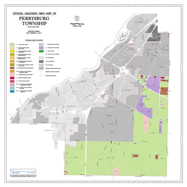 Perrysburg Township revised proposed zoning map with more commercial