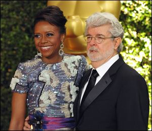 Filmmaker George Lucas and his wife Mellody Hobson.