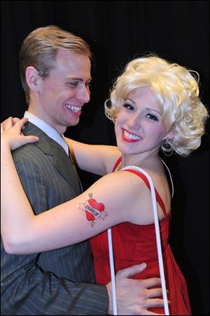 Nathan McVicker as Oscar and Jessica Evans as Charity in ‘Sweet Charity.’