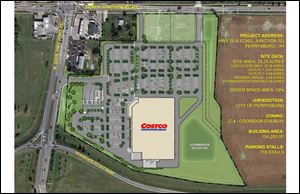 Costco's final site plan submitted to Perrysburg shows few changes on its project from previous plans except the underground pipeline is marked as rerouted around the north and east side of the parking lot and building.