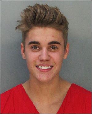Justin Bieber at Miami-Dade County Jail.
