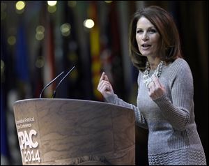 Rep. Michele Bachmann, R-Minn. speaks at the Conservative Political Action Conference annual meeting in National Harbor, Md.