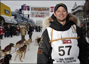 Matt Failor, a Mansfield native, at the 40th Iditarod dog sled race. Failor is an Ohio State grad. His parents were born and raised in Toledo, Ohio. 