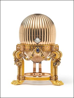 A rare Imperial Faberge Egg . The London antique dealer says the gold ornament bought by an American scrap-metal dealer has turned out to be a rare Faberge egg worth millions.  