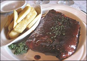 Half rack of Smokey Mountain rub BBQ ribs