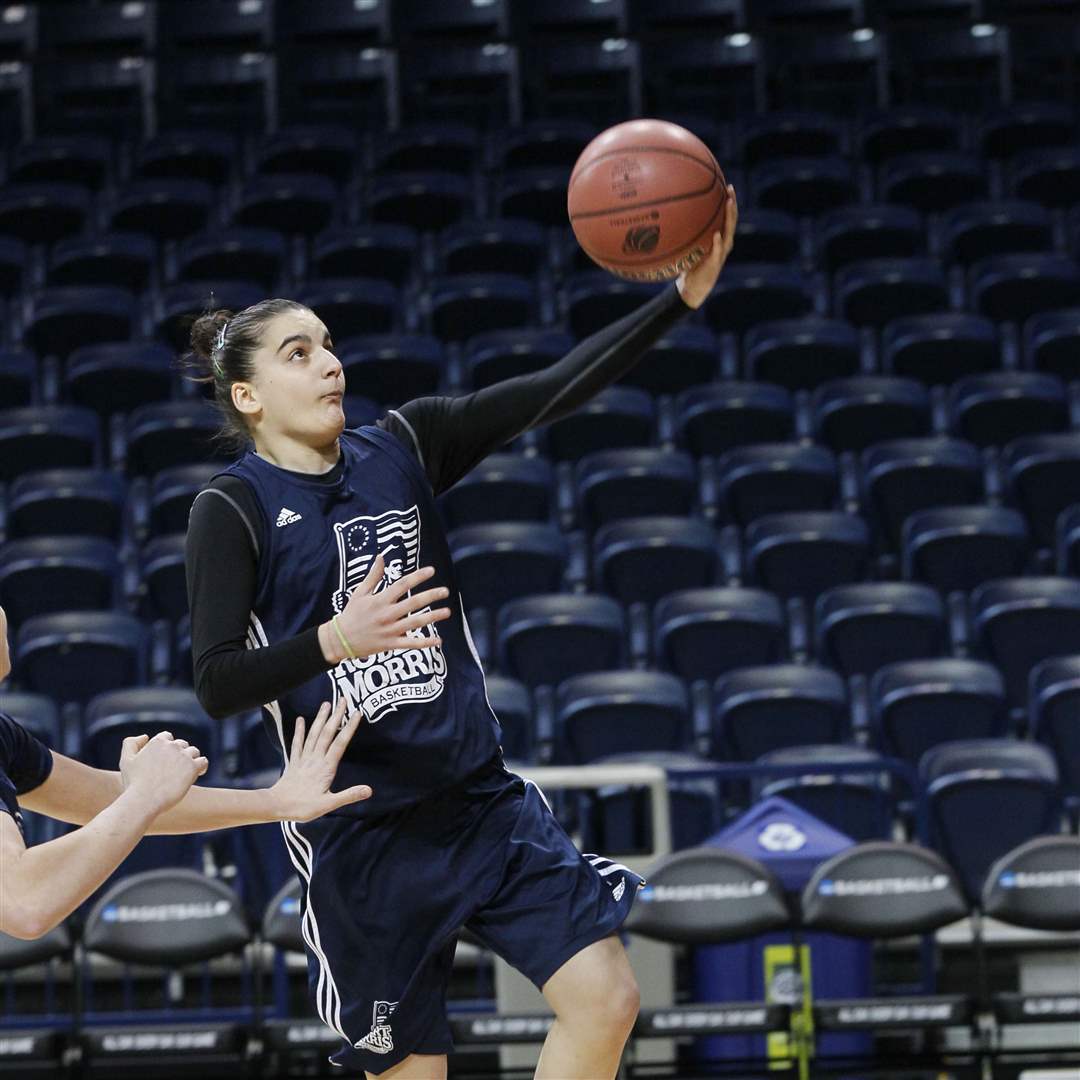 NCAA-RMU-Anna-Niki-Stamolamprou-during-practice