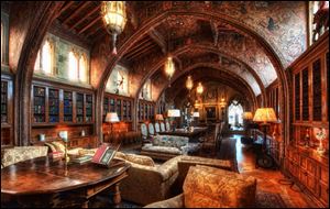 William Randolph Hearst conducted business in the Gothic Study of his mansion.