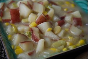 Red Potato, Lima, and Corn soup is big on flavor.