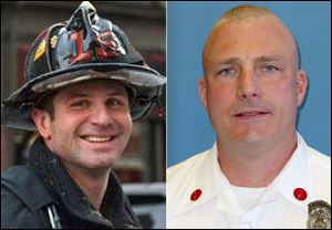 Firefighter Michael R. Kennedy, left, and Lt. Edward J. Walsh, right.