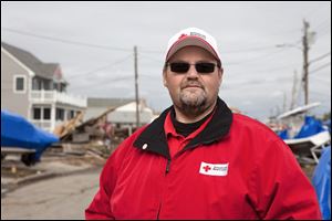 Todd James, executive director of the American Red Cross of Hancock, Seneca, and Wyandot counties, was in Atlantic City, N.J., helping with the emergency response to Hurricane Sandy in 2012.