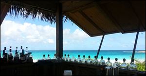 The Beach House Bar is one of the places to relax in Eleuthera in the Bahamas. 