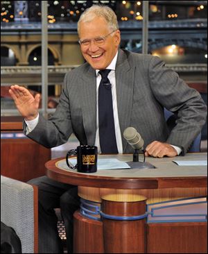 Host David Letterman appears at a taping of his shows