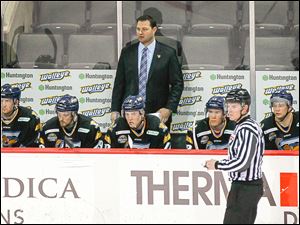 Coach Dan Watson took over behind the bench for the Walleye this season, replacing Nick Vitucci.