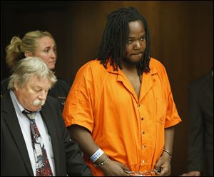 Accused of murder, Jerome Carter was ordered today to remain in the Lucas County jail in lieu of $1 million bond.