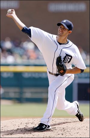 Tigers pitcher Rick Porcello allowed a run and five hits, striking out four, and walking one on Sunday in Detroit to earn the win.