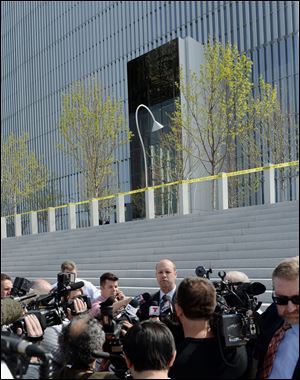 Mark Dressen, FBI assistant special agent in charge, talks to the media today outside the Federal Courthouse in Salt Lake City. 