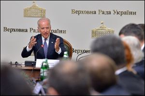 Biden's visit to Ukraine comes at a crucial time, days after an international agreement was reached aimed at quelling violence in Ukraine.
