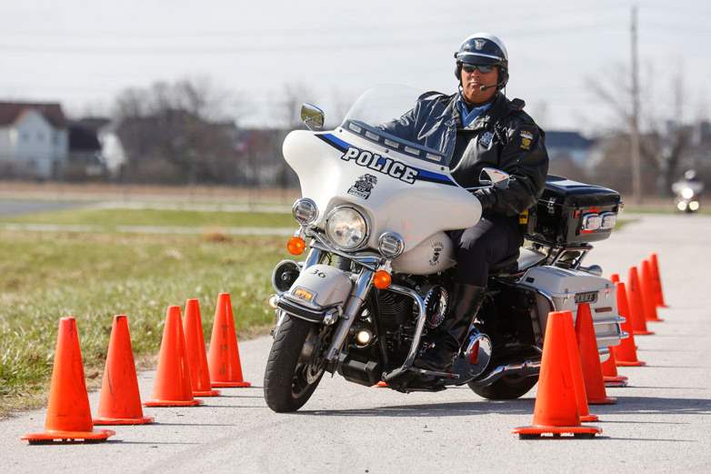 Officer-Andre-Antoine-completes-a-braking-section-of-the-course