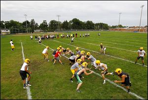 Northview’s football team hits the field during the first practice day in August, when Ohio teams begin preparing for the season. Ohio ranked fifth last year in putting players on major college rosters.