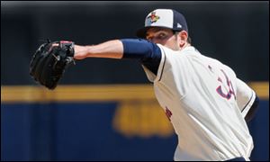 The Hens’ Drew VerHagen allowed one run and struck out five Gwinnett batters over seven innings.