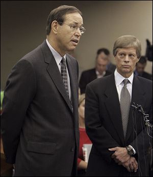 In 2005, then-Ohio Gov. Bob Taft addressed the court as his attorney, William Meeks, looked on in Columbus. Mr. Taft, now a distinguished research associate at the University of Dayton, was convicted in Coingate.