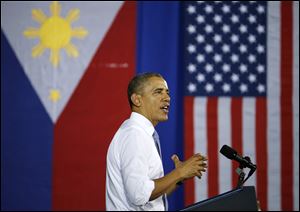 President Obama addresses U.S. and Philippine troops at Fort Bonifacio in Manila this week.