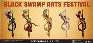 The 2013 poster for the Black Swamp Arts Festival, designed by Amy and Matt Karlovec, has been named most creative concept by Sunshine Artist, a magazine catering to the art and craft-show business. 