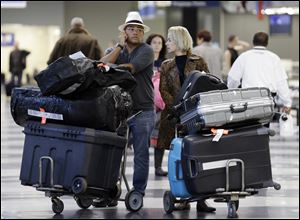 U.S. airlines raised $3.35 billion from bag fees in 2013, down 4 percent from 2012. Thats the biggest decline since fees to check a bag or two took off in 2008.