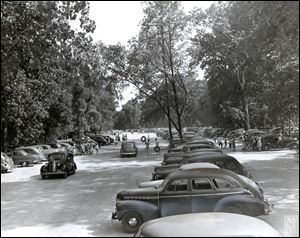 Cars pack the lot of just-opened East Harbor State Park in the late 1940s. The beach once drew  30,000 visitors a weekend between Memorial Day and Labor Day.