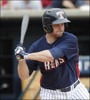 Mud Hens left fielder Trevor Crowe is a former first-round pick of the Cleveland Indians.