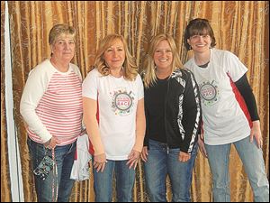 The members of the winning team for the Amazing Race were, from left, Debbie Powers, Sarah Weglian, Angie Overton, and Tracy Zielinski.
