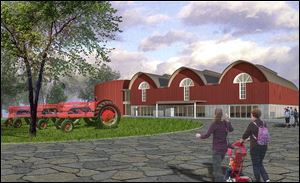 An artist’s rendering of a proposed agricultural museum in Lenawee County’s Blissfield shows the planned home for a collection of 6,000 farm toys and artifacts.