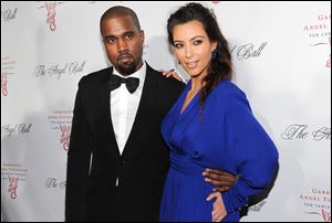 Kanye West and fiance Kim Kardashian