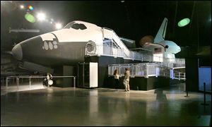 The Space Shuttle exhibit at the National Museum of the United States Air Force in Dayton.