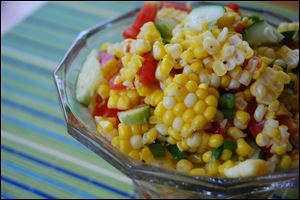 Fresh Corn Relish Salad is low in fat and bursting with flavor.