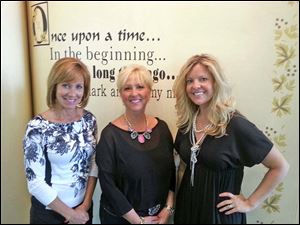 Fund-raiser chairmen for Claire's Night were, from left, Angie Thetford, Cathy Trimble, and Kristin Zilke.