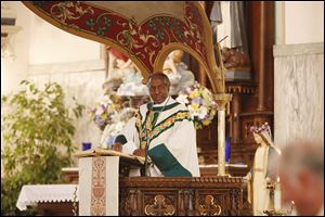 Archbishop Paul Ruzoka, of Tabora, Tanzania, led several Masses during his visit to Toledo, including a Blue Mass Historic Church of Saint Patrick.