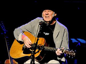 Singer/songwriter Neil Young performs at the Dolby Theatre on March 29 in Los Angeles.