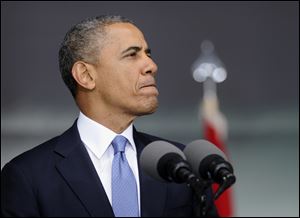 President Obama pauses during his commencement address to the U.S. Military Academy at West Point's Class of 2014 last week in which he defended his foreign policy.