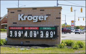 The Kroger and Shell stations at Secor Road and Monroe Street were both charging $3.99 a gallon for gasoline on Friday.