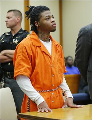 James Allen, 19, appears for sentencing for his role in the shooting death of of James Safadi, 34, before Lucas County Common Pleas Judge Myron Duhart, Wednesday,  June 4, 2014.