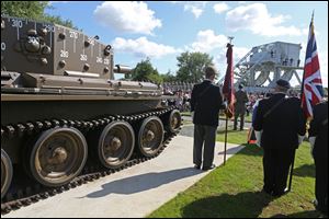 A remembrance ceremony is held at Pegasus Bridge memorial in Benouville western France, today as part of the commemoration of the 70th anniversary of the D Day. 