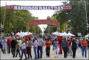 Booths in the Marketplace and Taste of Perrysburg areas in the Harrison Rally Day festival are sold out, according to the Perrysburg Area Chamber of Commerce.