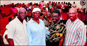 Founders, from left, Larry A. Jones, Geraldine Scrutchins, the Rev. Derrick Roberts and Brian K. Thomas.