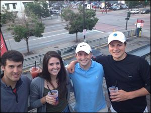 Local residents (L to R) John Wallace, Ashley Noble, Alex Marzec and David Torchia were involved in a whitewater rafting accident in Colorado on the Arkansas River over the Weekend.